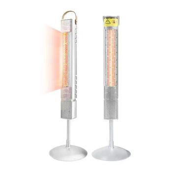Remote Control Graphene Golden Tube Vertical Electrical Outdoor Patio Heaters - ZHEJIANG LANXIANG ELECTROMECHANICAL CO., LTD - China