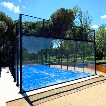 Panoramic Tempered Glass Padel Court Equipment Manufacturer Origin China Model NO. Yman001 HS Code 7306610000 Trademark - Hefei Youngman Sporting Goods Co., Ltd. - China