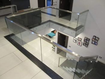 Silver Panel Stainless Steel Balcony Glass Railings, Mounting Type: Floor - Mumbai Stainless Steel - India