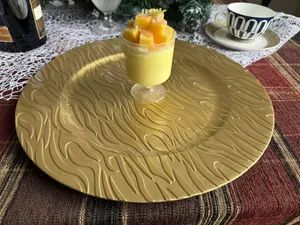 Elegant Round/Square Round Gold Wave Decorative Tableware with Wholesale Price - Minhou Forao Arts & Crafts Co., Ltd. - China