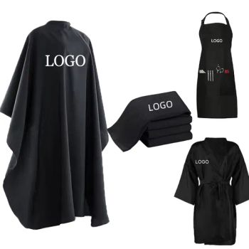 Waterproof Hair Cutting Fabric Hairdresser Cape Apron Custom Barbershop Queue Barber Wet Towels Gown for Men Hairdressing - Guangzhou Yuntesi Hairdressing Products Co., Ltd. - China