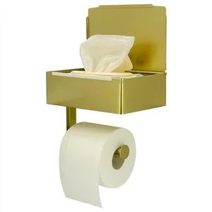Hot Sale Self Adhesive Wall Mounted Stainless Steel Toilet Paper Holder with Flushable Wipes Dispenser - Qingyuan Xingxiang Hardware Products Co., Ltd - China