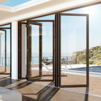 Internal Aluminium Bi Fold Folding Balcony Patio Doors Aluminum Vertical Folding Door - Foshan Kesenbao Doors and Windows Co., Ltd. - China