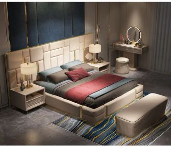 Californian Customized Super King Size Bed Frames Luxury Modern Bedroom Designs for Adult - FOSHAN YEXUAN FURNITURE MANUFACTURE CO.LTD - China