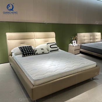 Premium up-Holstered Soft Beds Modern Design Bedroom Furniture for Hotels Wholesale Available - Foshan Qiancheng Furniture CO.,LTD. - China