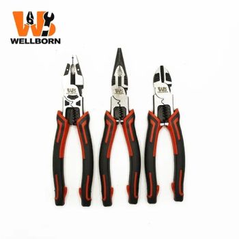High-Temperature Resistance a-019 9-Inch Red Black Wire-Cutting Combination Pliers for Pipeline Work - Wellborn Tools - China
