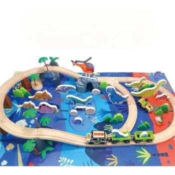 Wooden Dinosaur Race Track Set Toys MOQ 10 Scale Small Shape Train Logo Accept Origin China Type Model Toy ODM&OEM - Ningbo General Union Co., Ltd. - China
