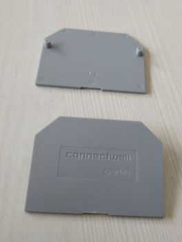 Connectwell End Plate, ABS, Panel Mounting Color Gray Height 31 mm Length 42.5 mm Thickness 1.5 mm Brand Connectwell Contact Material - Sri Mahalakshmi Electricals And Electronics - India
