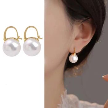 S925 Silver Needle Korean Pearl Earrings Retro Temperament Female Light Luxury Ins Wind Simple Fashion Earrings Stud Earrings - Guangzhou Xinglaika Co., Ltd. - China
