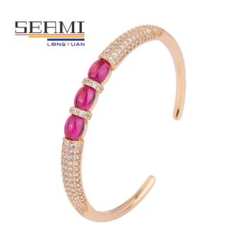 Wholesale New Design Brass Bangle Imitation Gemstone Bracelets Jewelry Accessories - Longyuan (Guangzhou) Industrial Development Co., Ltd. - China
