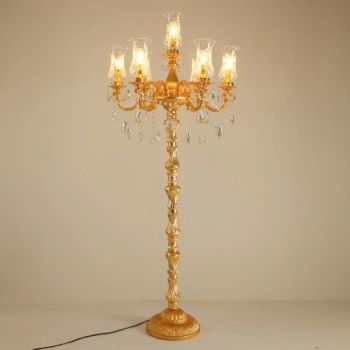 European-Style Crystal Floor Lamps Luxury Atmosphere Villa Hall Floor Lights Hotel Aisle Bedroom Decorative Floor Lighting - Zhongshan Laiting Lighting Co., Ltd. - China