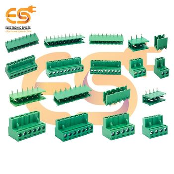 Electronic Spices Terminal Block Connectors  Male, Female 5.08mm 2 Hole-10hole Pitch Pluggable - Electronic Spices - India