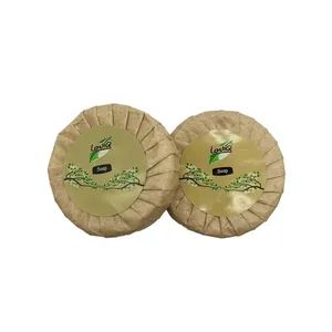 Kraft Paper Packing Soap Traveling Use Mini Hotel Amenities Size Small Shape Round MOQ 5000 PCS Trademark TOP Texture - Yangzhou Top Daily Chemical Co., Ltd. - China
