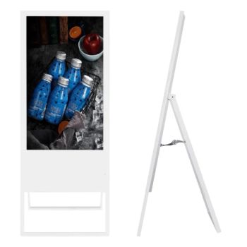 Advertising Equipments Folding Floor Standing Digital Signage Portable LCD Advertising Players for Coffee Shop - Guangzhou Senke Electronic Co., Ltd. - China