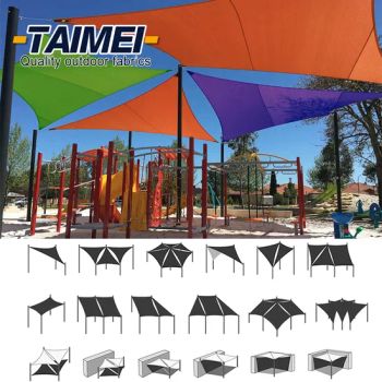 160g 180g Outdoor UV Protection HDPE Triangle and Square Type Custom Sized Sun Shade Sail - Qingdao Taimei Products Co., Ltd. - China