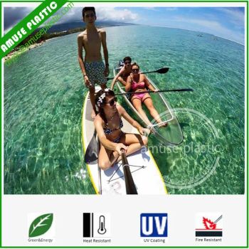 Family Wilderness Touring Clear Fishing Canoe Transparent Plastic PC Kayaks - Guangdong Amuse Plastic Products Co., Limited - China