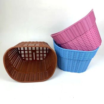 Stylish Brown Plastic Bicycle Basket for Kids' Bikes Origin China Certification ISO Trademark TIANJIU HS Code - Xingtai Tianjiu Bicycle Parts Co., Ltd - China