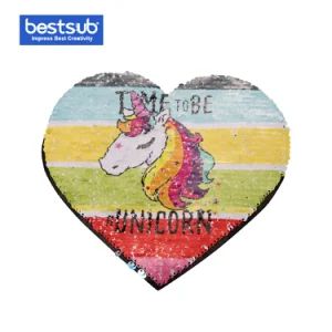 Bestsub Sublimation Flip Sequins Adhesive for Clothing (Heart, Red W/ White) - BestSub Technologies Co Limited - China