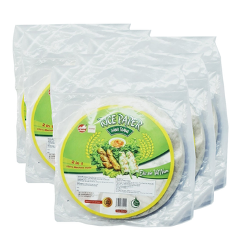 Combo 5 Tay Ninh Tanisa Ultra-thin Rice Paper 200gr Texture Soft Size 22cm Diameter Certifications Iso 22000 Net Weight 200gr Per Pack - lpo - Japan