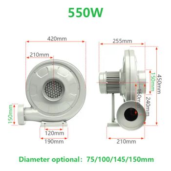 High-Power 550W Centrifugal Air Blower for Laser Engraving Machines - Foshan Zhemu Electrical and Mechanical Co., Ltd. - China