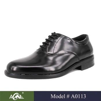 Mens Oxford Leather Shoes Black Breathable EVA Insole Mesh Lining 1Y Low Heel US6-15 - Acme Industrial Co., Ltd - China