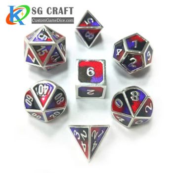 Professional Customized Attractive Color Casino Game Enamel Metal Dice Adult Dice Games Dungeons and Dragons Dice - KN Gift Limited - China