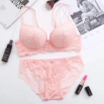 Plus Size Floral Lace Bra & Panty Lingerie Sexy Soft Underwear Set - Shantou City Xinshuya Knitting Industrial Co., Ltd - China