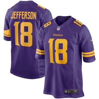 Custom Customized Vikings Jerseys 18 Justin Jefferson Football Jerseys - Putian Just Dun Trade Co., Ltd. - China