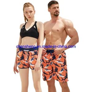 Swimming Trunks Mens Swimwear Quick Dry Loose Print Elastic Casual Men Women Beach Shorts - Times Chensheng (Xiamen) Trading Co., Ltd. - China