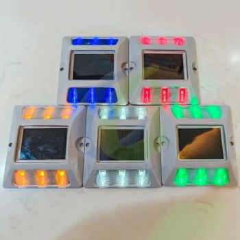Solar-Powered LED Road Stud Reflectors for Outdoor Pathways LED Qty 6 PCS LED Color Blue Waterproof IP68 Certification CE - HUIZHOU LUBAO ELECTRONIC CO., LTD. - China