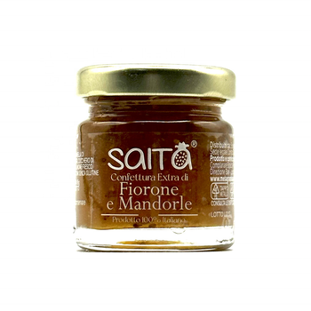 High quality Italian Early fig and Almond Extra Fruit Jam SAITA artesian product with few natural ingredients 40gr - SAITA - Italy