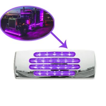 1xpcs Chrome Flatliner 6 Inch Purple LED for Freightliner Truck Trailer 12-24V Position Indicator Side Marker Light - T-Bull Electronics Co., Limited - China