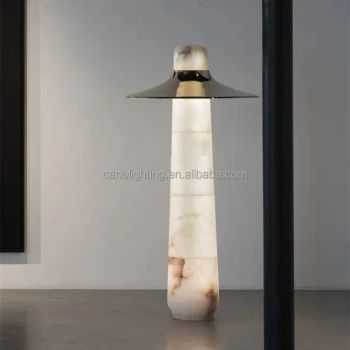 Luxury Designer Living Room Alabaster Floor Light Hotel Villa Shopping Mall Marble Stone Floor Standing Lamps - Jiangmen Hengzhi Lighting Co., Ltd. - China
