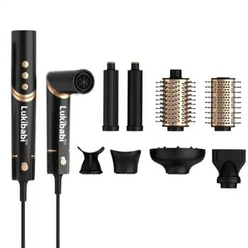 8 in 1 Hair Dryer Brush Curler Hair Straightener Comb Negative Ion Foldable High Speed BLDC Hair Blow Brush Dryer - Guangzhou Umei Technology Co., Ltd - China