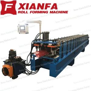 Iron Ridge Cap Roll Forming Machine Glazed Roofing Ridge Tile Making Machine Metal Roof Crwon Rollformer Factory - Botou Xianfa Roll Forming Machine Factory - China