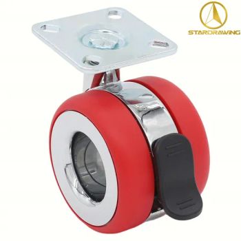 Stardrawing 60mm Hollow Core Wheel Furniture Casters with Brake - Stardrawing International Trading (Shanghai) Co., Ltd. - China