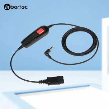 Qd Cable Telephone Headset Adapter Lower Cable Bottom Lead with 3.5mm Audio Jack Connector and Inline Control to Deskphone Plantronics Poly Gn Jabra - Xiamen Inbertec Electronic Technology Co., Ltd - China