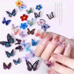 Nail Shrink Butterfly Net Red Hot Butterfly Ornaments Japanese DIY Nail Decoration Heat Shrink Machine Finished Butterfly Nail Stickers - Guangzhou Skyrann Electronic Tech Co., Ltd. - China