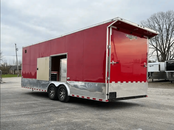 Enclosed Trailers / Enclosed Car Hauler 2026 24ft. Econo-Max 7k Axles, 8ft. Interior, Alum Wheels, Rear Wing, Toolbox &; - senesie mfg llc - United States