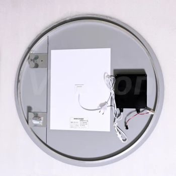 Made in China White Acrylic Frame Backlit Bathroom Hotel Bedroom Home Bedroom Dressing Furniture Framed Mirror - Hangzhou Veyron Bathroom Mirror Co., Ltd. - China