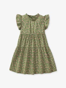 fashion Kid Clothing Flower Print Children Girl Baby Ruffle Short Sleeve and Neck Lovely Girl Dress - Quanzhou Jiafu Textile Co., Ltd - China