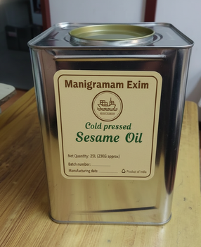 Cold pressed Sesame Oil Place of Origin India Certification CoA Available Shelf Life Atleast 6 months Packaging 20L Food grade metal - Manigramam Exim - India
