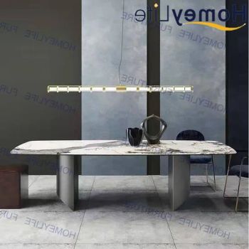 Modern Metal Marble Dining Table with Chairs for Hotel Restaurant Furniture - Homeylife Furniture Co., Ltd. - China