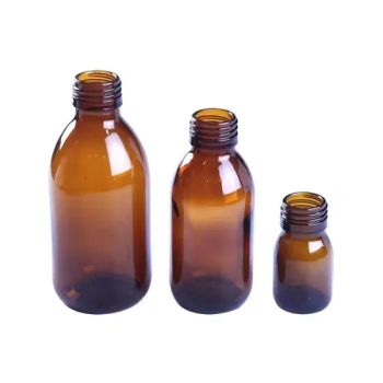 Clear Amber 30ml 60ml 100ml 200ml Medical Syrup Glass Bottle with Plastic Aluminium Tamper Proof Cap - Zibo Chuangxinzhe International Trade Co., Ltd - China