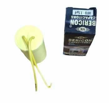 2.5Mfd Ceiling Fan Capacitor, For Fans Terminals 2 Material Plastic Capacitance 2.5 MFD Noise Level Low Noise Usage/Application - Spare World - India