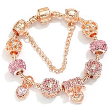 Vintage Silver Color Charms Bracelets for Women DIY Crystal Beads Brand Bracelets Women Pulseira Jewelry - Xiamen Starlights Trading Co., Ltd. - China