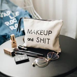 Free Design of Logo Cotton Canvas Bags with Zippers. Custom - Made Change and Makeup Bags, Hand - Held Storage Bags, Customized by The Manufacturer - Changsha Sofly Industry Co.,Ltd - China