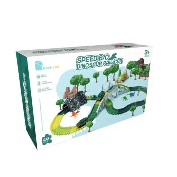 B/O Dinosaur Rail Car Toy Dly Roller Coaster Tunnel Speed Dinosaur Set Track Toy - Hengjun Plastic Toys Manufactory - China