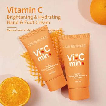 Deep Nourishing Hydrating Brightening Whitening Vitamin C Hand and Foot Cream Lotion 100g - QINGYUAN KEMEI COSMETICS Co., LTD. - China