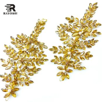 Fashion Alloy 3D Flower Crystal Dress Accessories Rhinestone Wedding Headwear for Clothes Dresses Hairband - Guangzhou JingPin Garment Accessory Co., Ltd. - China